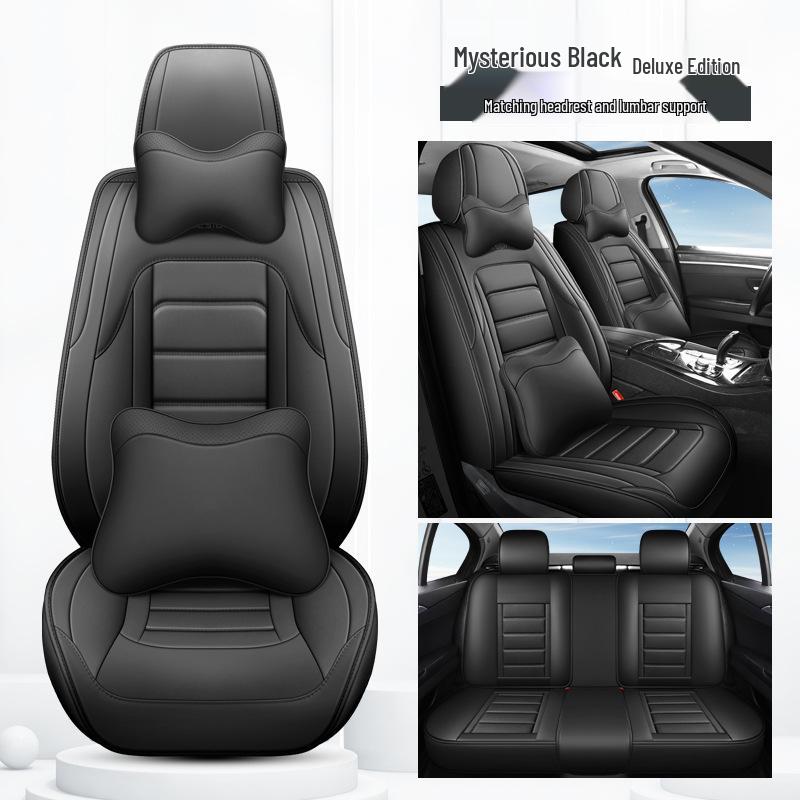 All-Season Leather Car Seat Covers & Cushions with Full Coverage