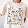 Comfort Colors 'Be Kind To All Kinds' Shirt and Kids Tshirt : Retro Animal and Insect Lover Biology Teacher Kindness Tee