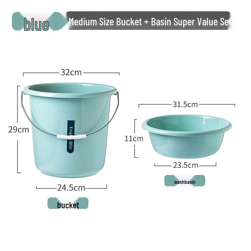 ZISIZ Student Plastic Washbasin Bucket