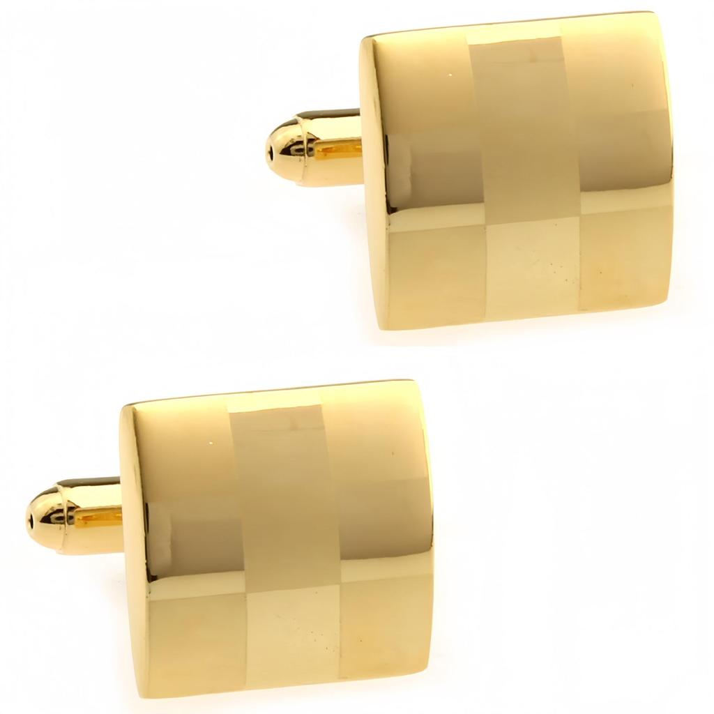 V-förmige Metallmanschettenknöpfe mit lasergraviertem Logo und gebürsteter Oberfläche