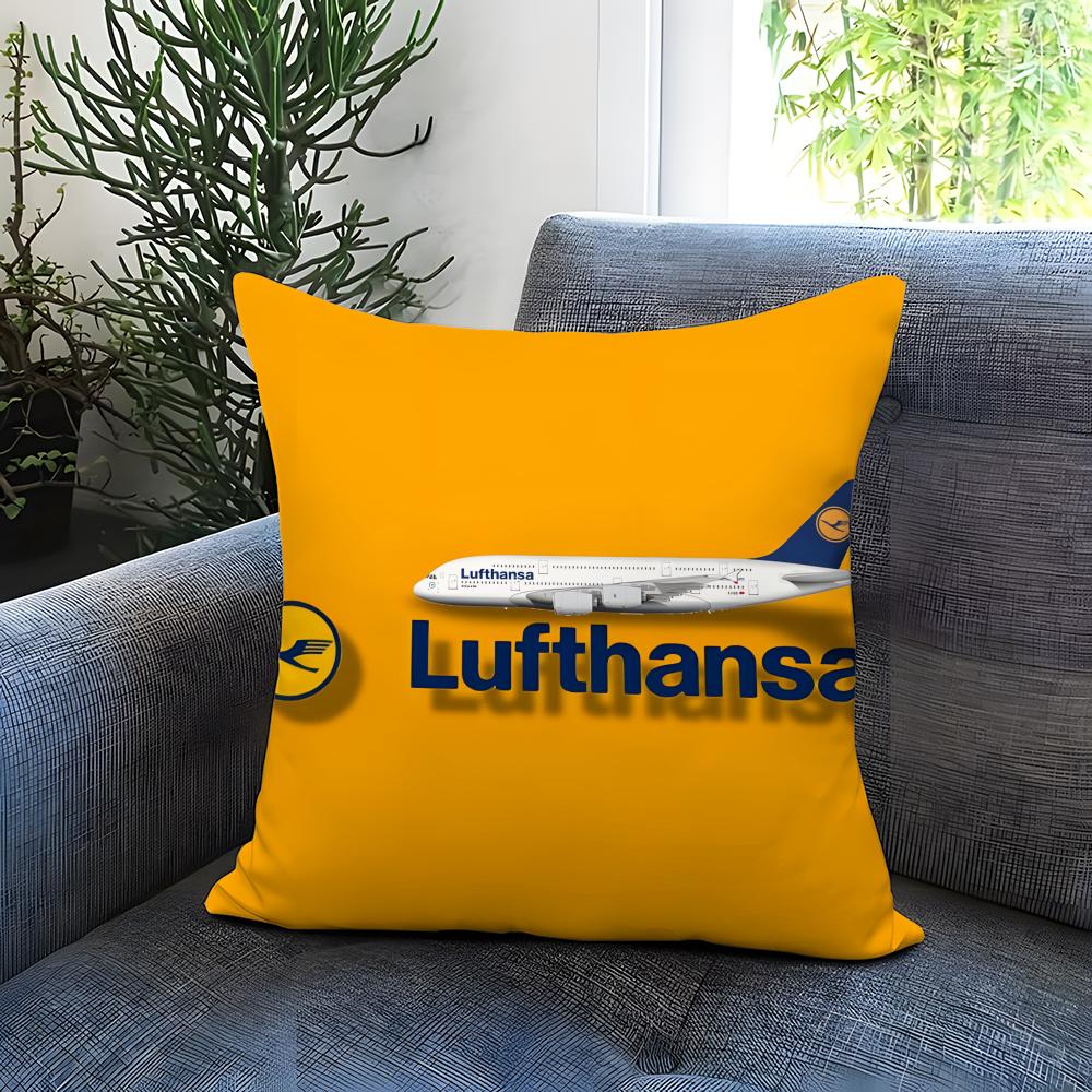 Stylish Lllufthansaiou Cushion Cover Comfortable Reversible Pillow Cover Ideal for Car Sofa Bedroom Beyond