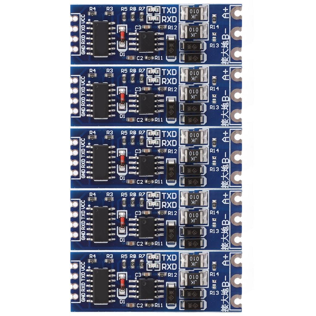 5 Pcs TTL To RS485 Converter Module Strong Anti Interference Lightning Protection TTL To RS485 Adapter Board