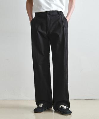 Wednesday Oasis Deep Tuck Wide Cotton Pants_Black(W26Pt03)