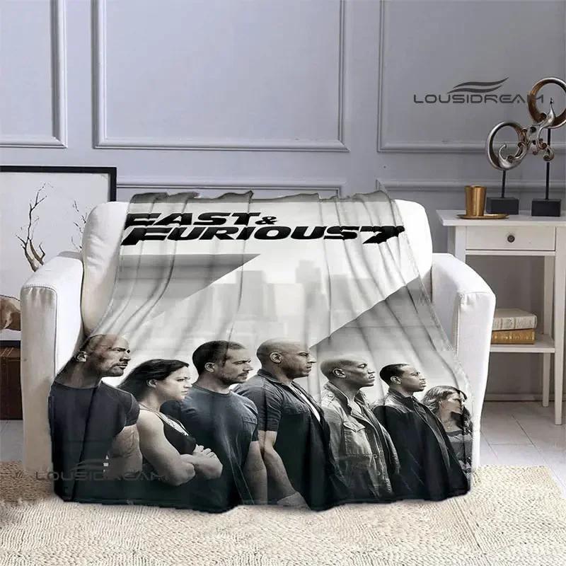 Fast & Furious Printed Blanket Thin Blanket Bed Blanket Flannel Soft and Comfortable Home Travel Blanket Birthday Gift