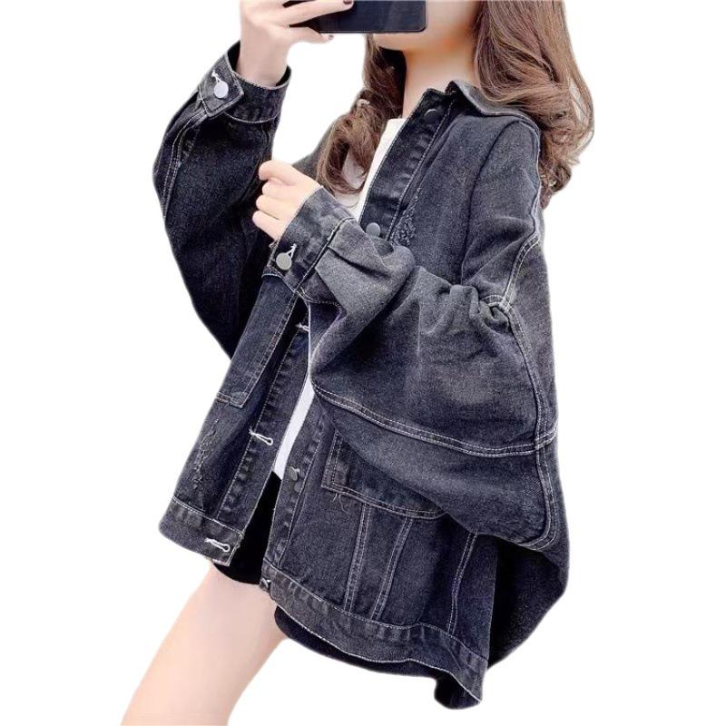 Women's Street-Style Denim Jacket: New Korean Loose Fit for Spring/Autumn, Retro Versatile Casual Top