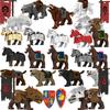 MOC Mediaeval Times Building Blocks Orc Mounts Wolf Flags Army Soldiers Character Accessories Bricks Animal Toys Gifts R064 DIY