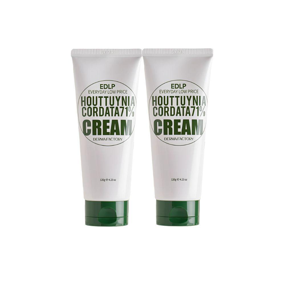 DERMAFACTORY EDLP Houttuynia Cordata 71% Cream 120g Large Size Lightweight Daily Moisturizer