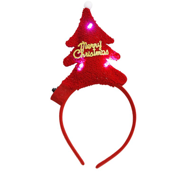 

Letter Merry Christmas Crown Headband Holiday Parties Makeup Accessories Glow StyleD