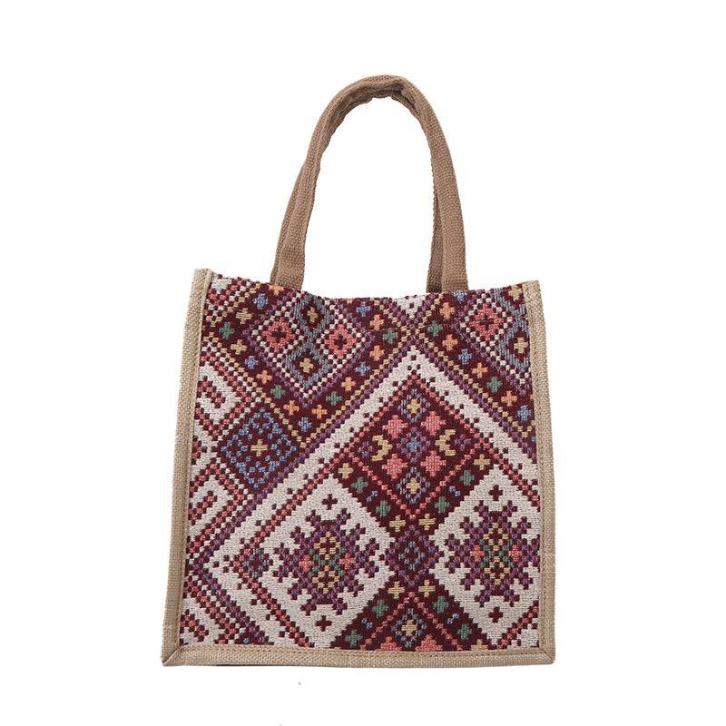 

Корейский стиль 2023 Модная сумка-тоут для студенток Ethnic красный