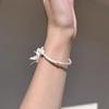 New Chinese style cold white white rose open bracelet women's light luxury high value temperament fashion exquisite versatile bracelet