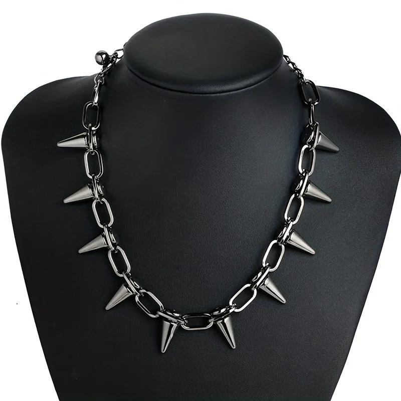 Punk Gothic Nieten Nieten Nieten Halskette Vintage Choker Hip Hop Halskette Für Party Geburtstag Valentinstag Liebhaber Geschenke