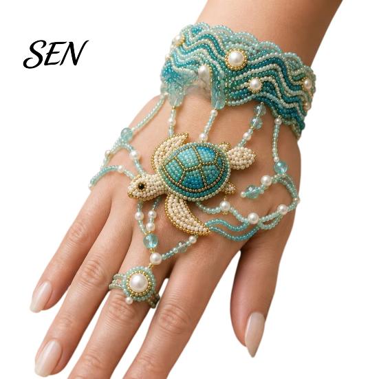 Kit DIY de Pulsera de Mano con Cuentas, Set para Hacer Joyería Tejida con Cuentas, Cadena Ajustable Hecha a Mano Kits Artesanales para Adultos Regalos Amantes de la Artesanía