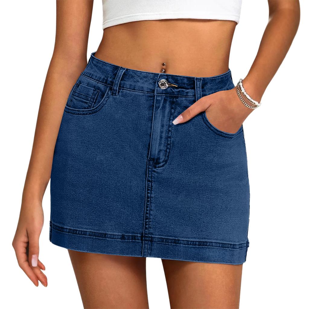 Woman Casual And Fashionable High Waisted Denim Short Jean