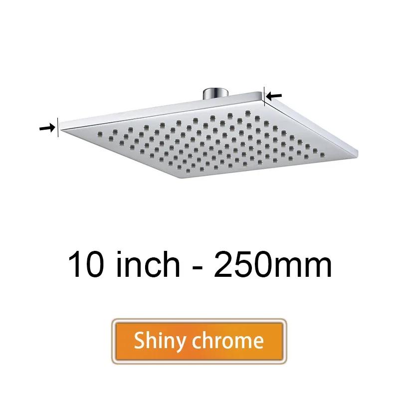 Bathroom Accessories Bath Square Rain Shower Head Quality Brass Shower, Brushed Gold, Rose, Black, Chrome, Brushed Grey