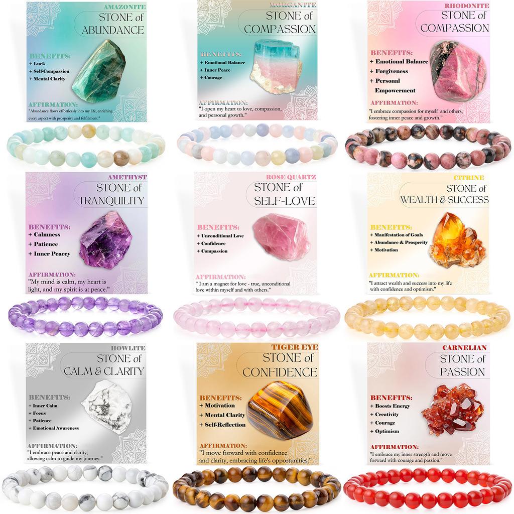 Regali Festivi Bracciale con Perle di Apatite Blu Pietra Naturale Gioielli alla Moda Rilassanti Per Uomo e Donna Accessorio Semplice Versatile per l'Uso Quotidiano