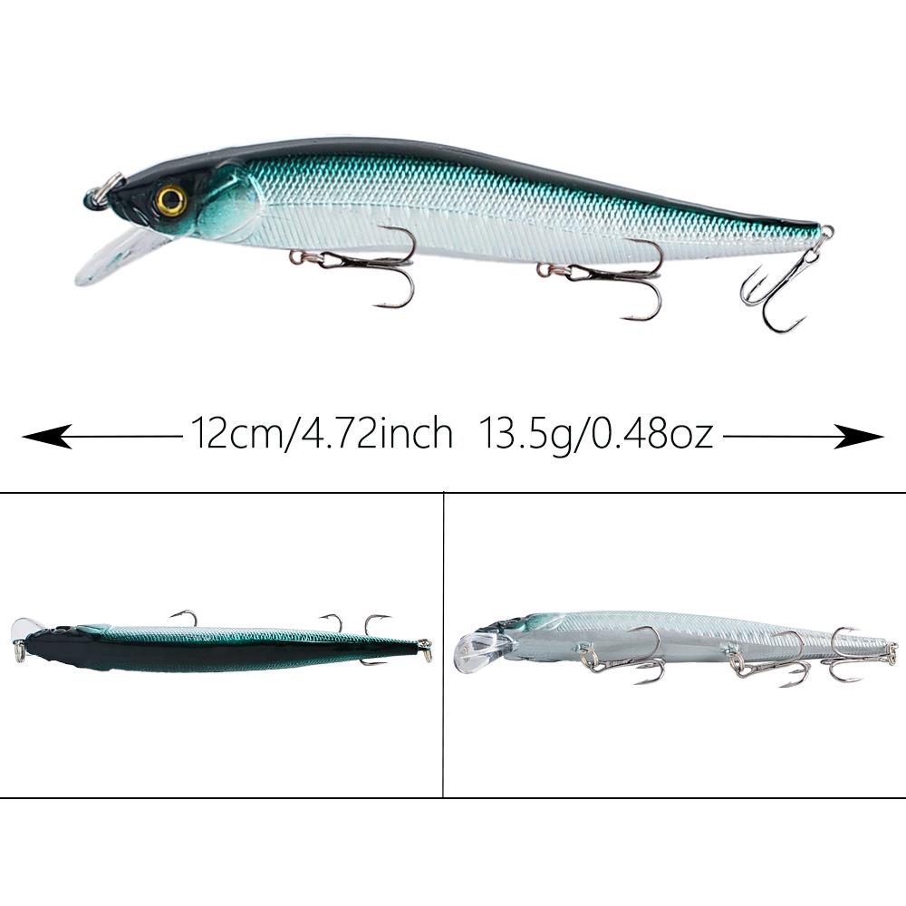 Sinking Minnow Lure 12cm 13.5g Realistic Sea Fishing Bait
