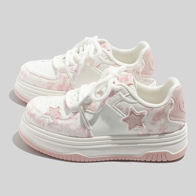 New Style Sneakers for Women, Fashionable and Versatile, Casual Shoes with Thick Soles, Single Shoes