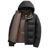 Winter Men's Casual Loose Cotton Jacket, Fleece Lined Padded Warm Keeping Lining, Fashionable Hooded Cotton Jacket