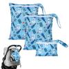 OTraki Diaper Tote Waterproof Swimsuit Oxford Cloth Stroller Large Baby Change of Wet Waterproof Perfect for Hot and Travel 3-Piece Set Pouch, Bag,