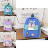 Kids Cartoon Backpack For Kindergarten With Nylon Material And Air Cushion Straps For Daily Use