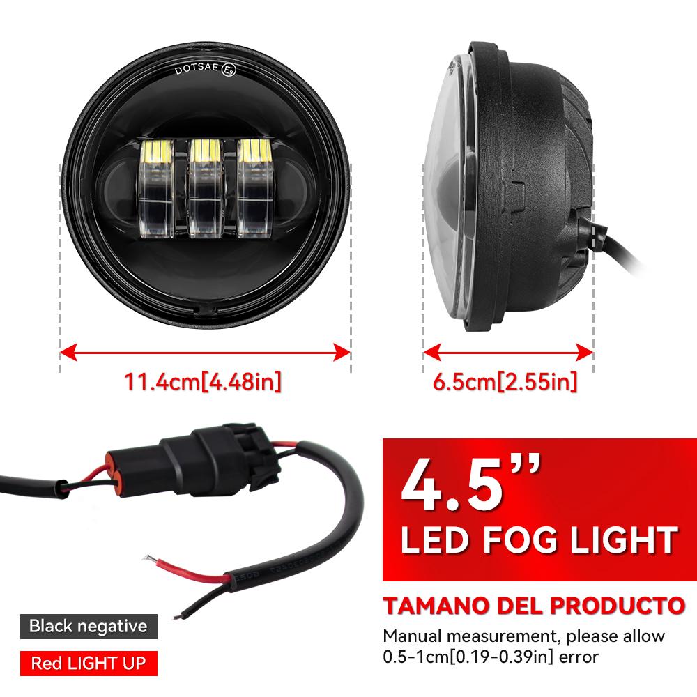 For Harley Motorcycle Light Davidson Electra Glide Softail Fat Boy Touring 7 Inch Motor  LED Headlight with 4.5 Inch Fog Lamps