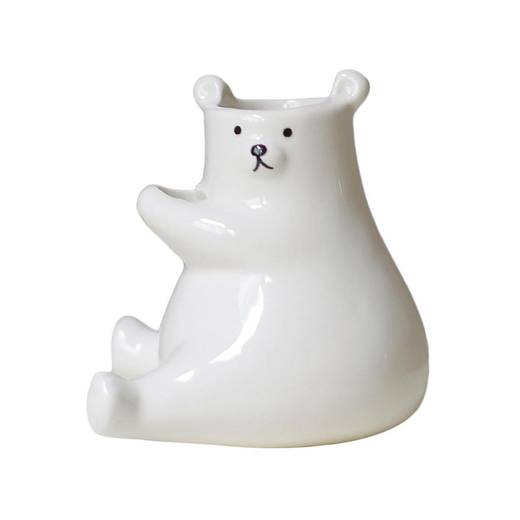 Porcelain Balcony Flower Pot Cartoon Planter Sculpture Desk Artwork Plant Holder Desk Ornament for Dining Table Versatile