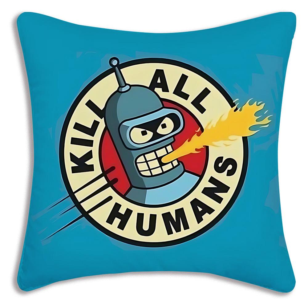 Classic movie F-Futuramas Pillow Covers Cartoon Sofa Decorative Home Double-sided Printing Short Plush Cute Cushion Cover