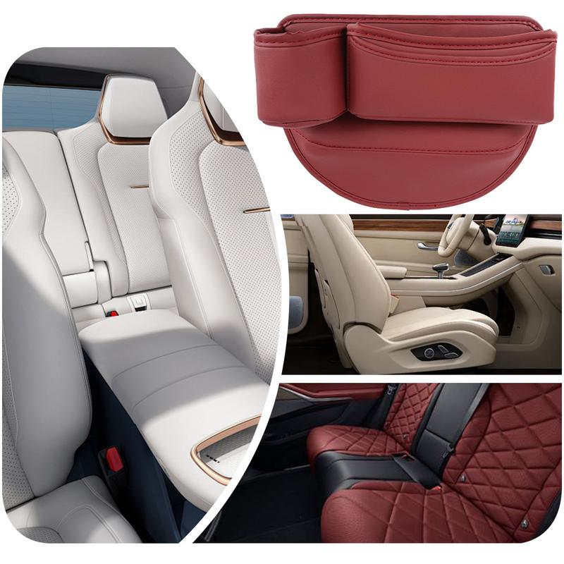 Cup Holder Bag For Car Multifunction Automotive Storage Pocket Faux Leather Console Organizer Console Crevice Filler Car