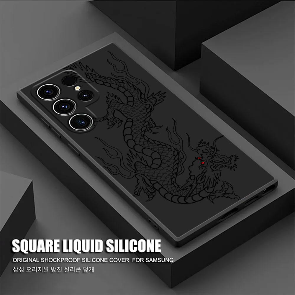 

Dragon Line Art Pattern Phone Case For Samsung Galaxy S26 Ultra Cases S25 FE S24 S23 S21 Ultra S20 S24 FE S22 S26 Plus 5G Cover Galaxy S20 5G