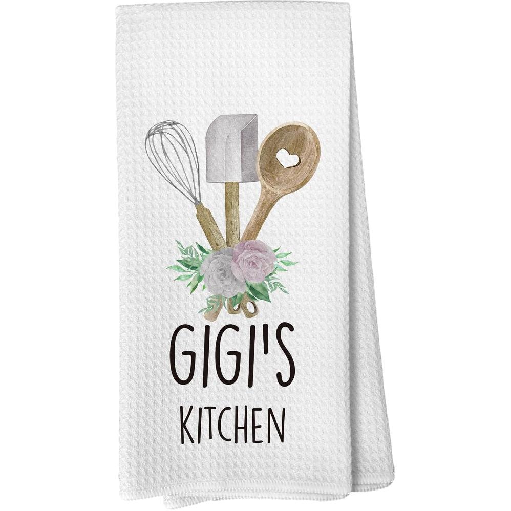 Gigi s Kitchen Decorative Kitchen Towels and Dishcloths, for Gigi Grandma, Gigi Gifts Drying Cloth Hand Towels for Grandma Bathroom Kitchen Decor,