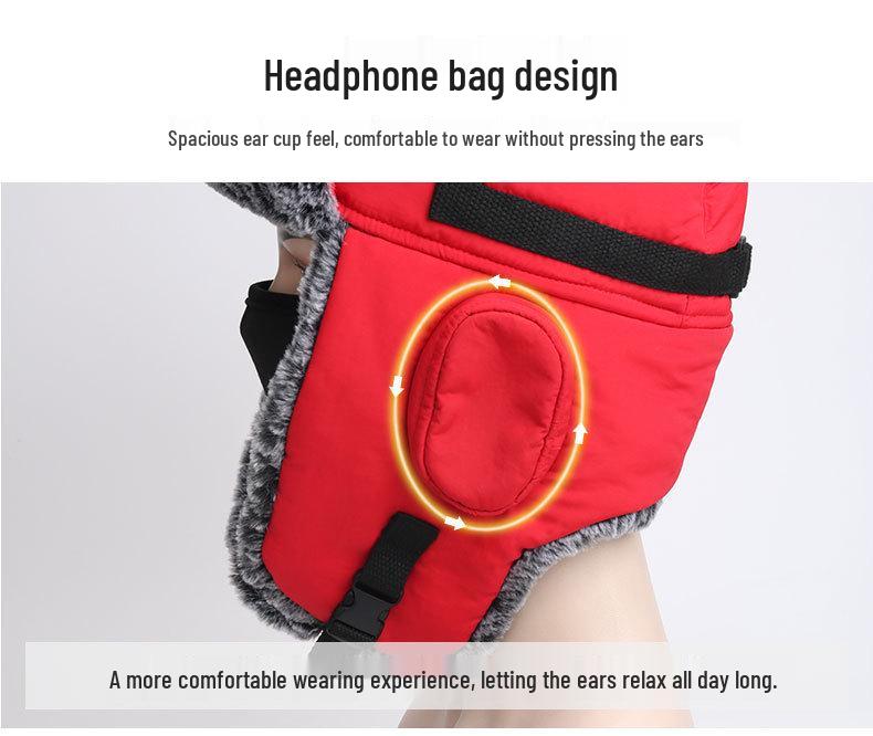 Unisex Outdoor Waterproof Winter Lei Feng Hat with Ear Protection