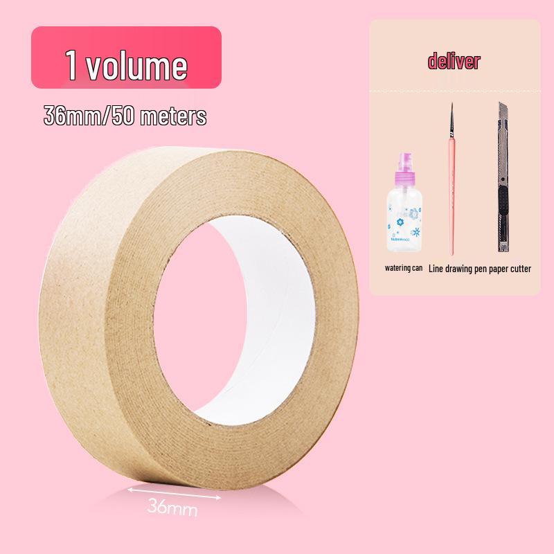 Kraft Paper Tape for Art & Painting - Self-Adhesive, Water-Activated, Multi-Purpose for Students & Kids.