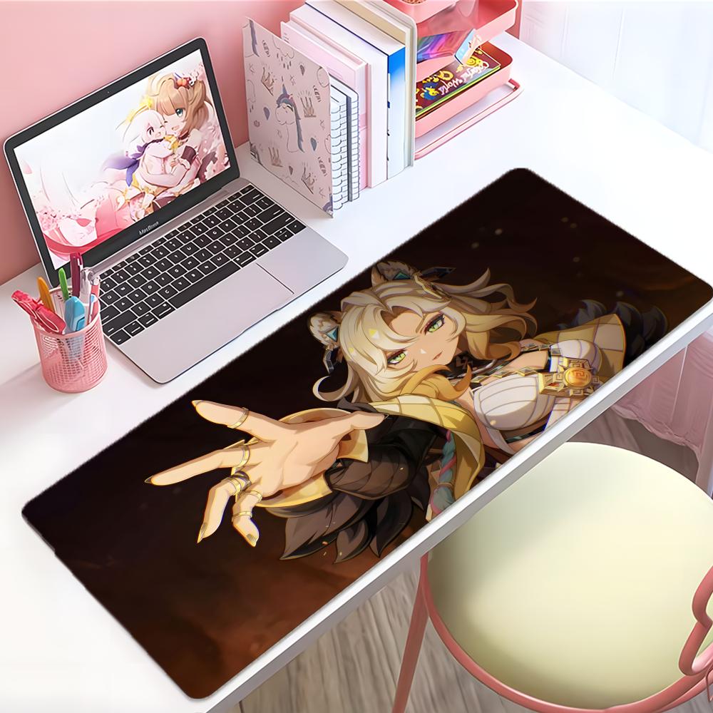 Game Openworld Ggenshin Impact Mouse Pad Large Thick Desk Pad Stitched Edges Gaming Mouse Mat For Pc