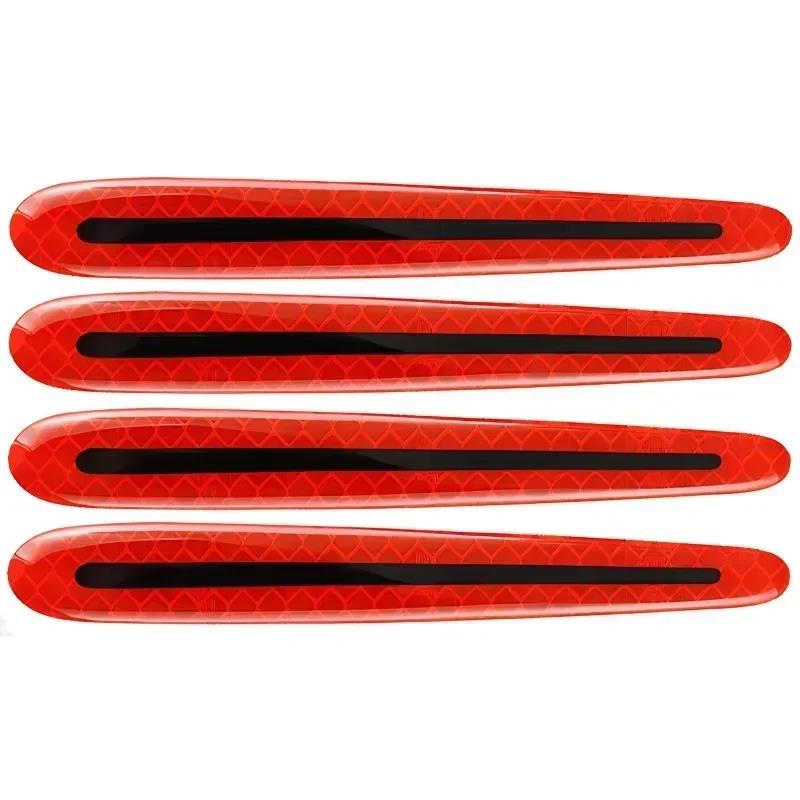 Car Door Bowl Handle Protector Safety Warning Anti-collision Anti-scratch Reflective Strip Exterior Protection Accessories Interior Mirrors 6