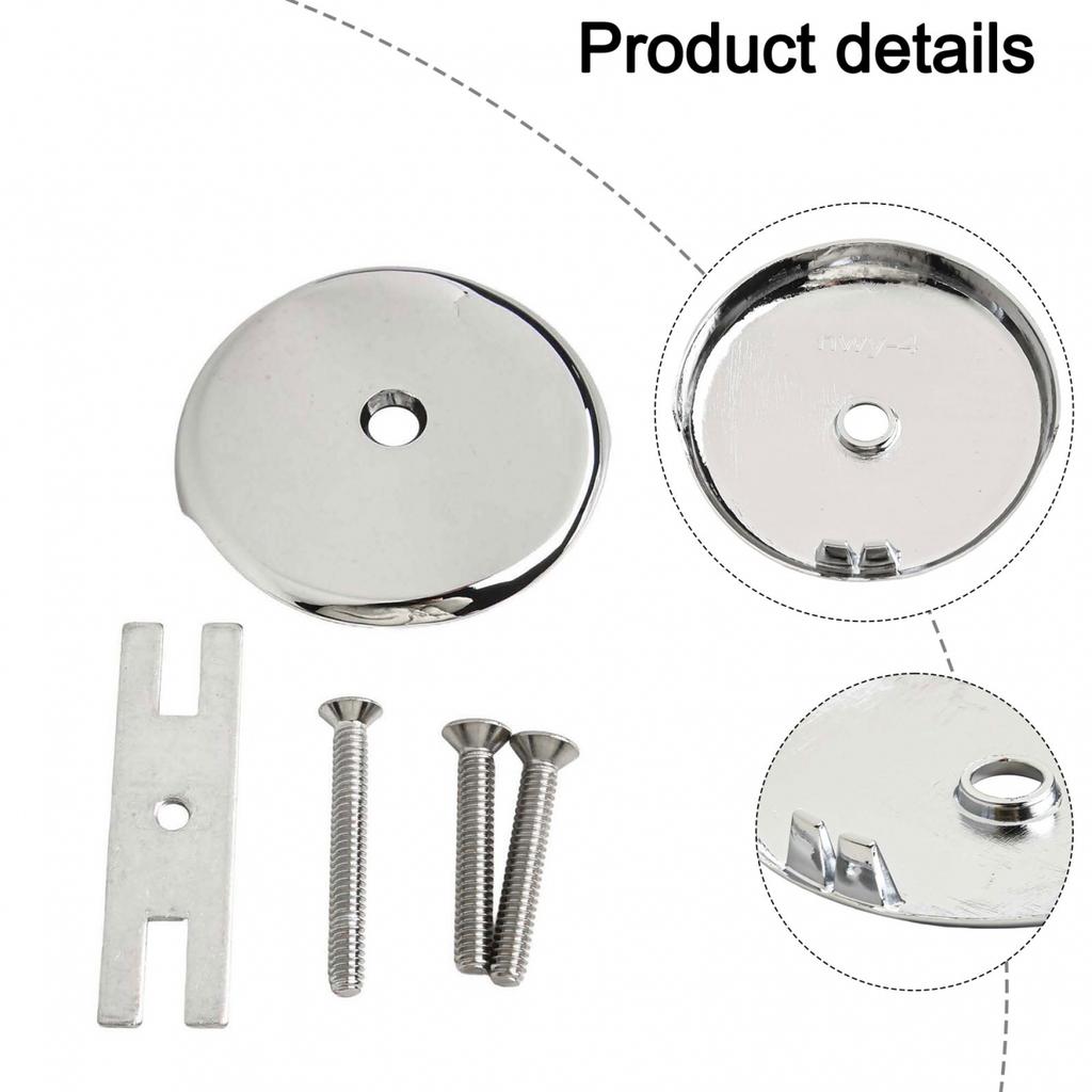 Replacement Bathtub Drain Overflow Panel with 3 Screws for Easy Install