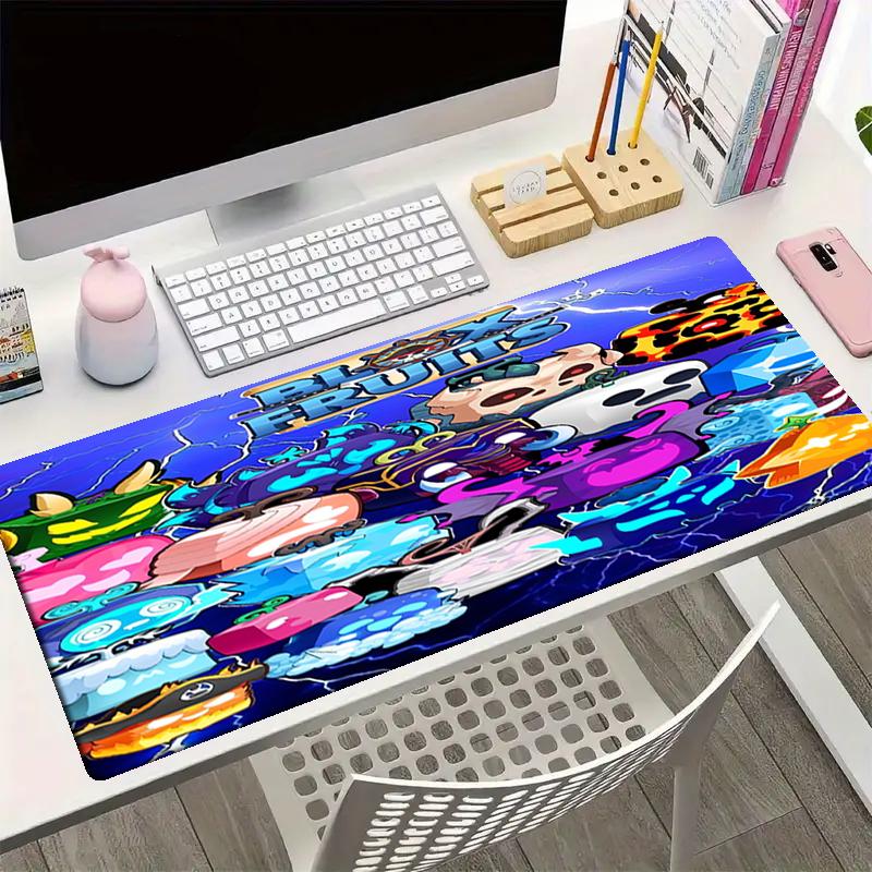 Blox Fruits Theme Mouse Pad, Non Slip Rubber Base, Multifunctional Office & Home Decor, Perfect for Workspace Personalization.