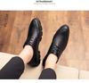Men's Four Seasons Pointed Toe Leather Shoes - Korean Style, Business Casual, Lace-up