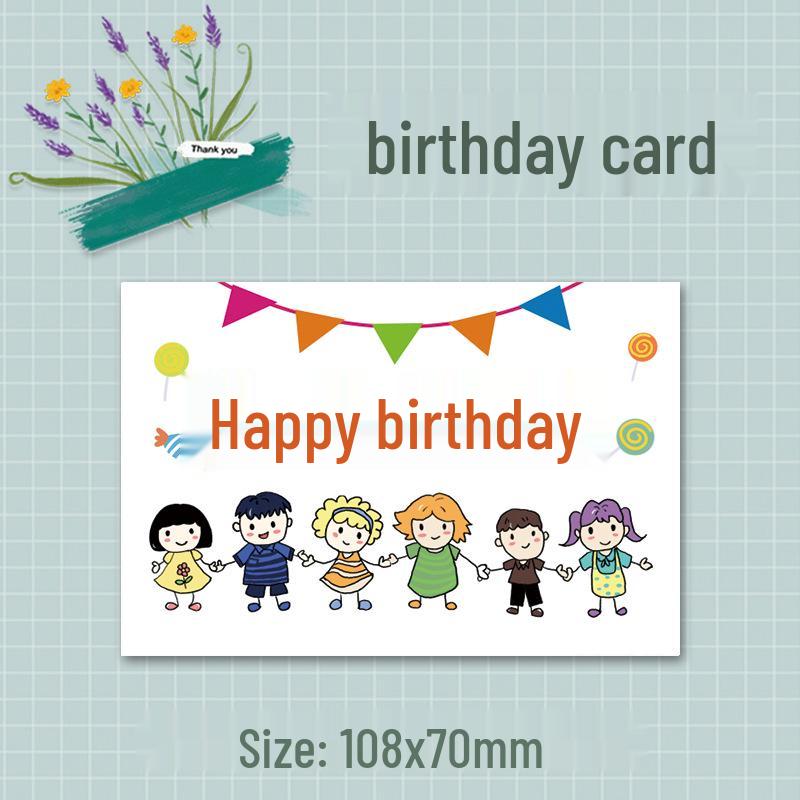 Customizable Greeting Card for Birthday, Children s Day, Student Encouragement, and Holidays - Fresh and Decorative