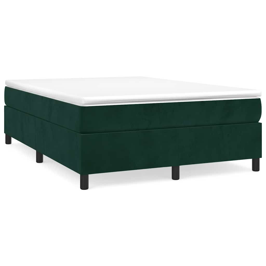 Vidaxl Continentaal Bed Met Matras, Groen, Fluweel, 140X190 Cm