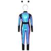 Dětský kostým mimozemšťana Cosplay Dlouhý rukáv Vysoký pas Lesklý kovový zip Kombinéza Halloweenský body