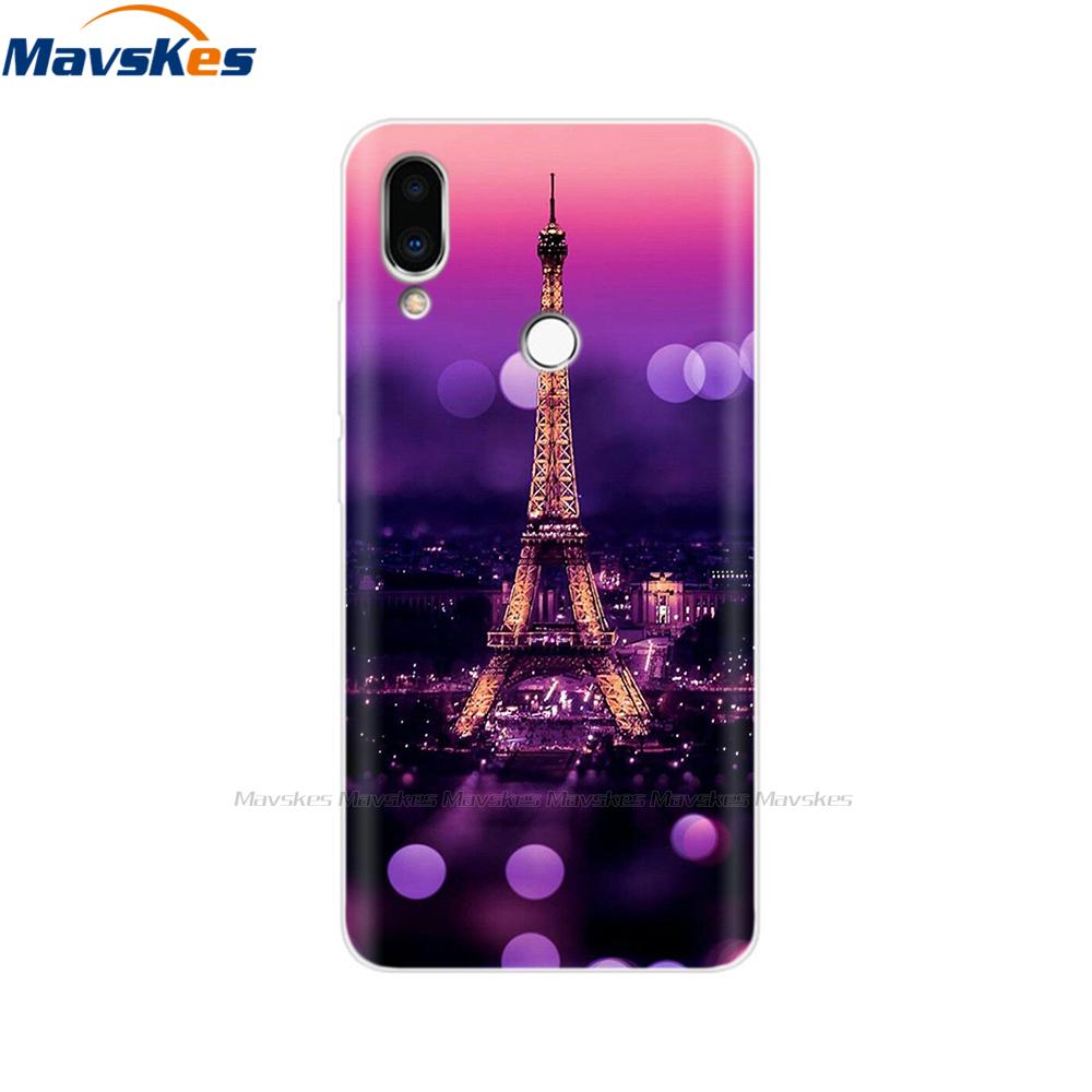 Soft TPU Case for Meizu Note 9 Cat Animal Flower Printed Protective Silicone Covers Phone Shells Bags Bumper for Meizu Note9