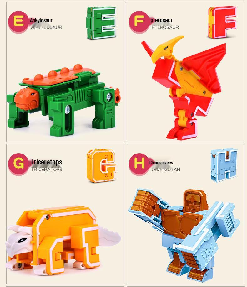 Dinosaur Robot Transformation Toy Set for 6-Year-Olds