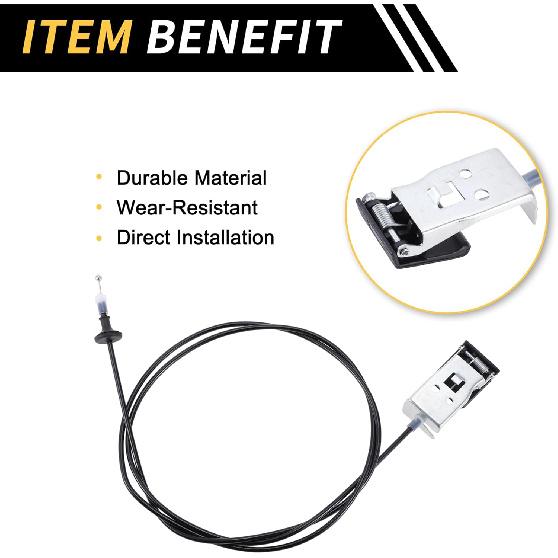 1 Pcs Hood Latch Release Cable for Toyota Tundra 2000-2006 for Toyota Sequoia 01-07 Front Hood Release Cable Hood Lock Control Cable No.536300C010