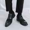 Daily Oxford Shoes Men PU Spliced Lace Up Low Heel Comfortable and Breathable Classic Business Formal Shoes Large 38-46