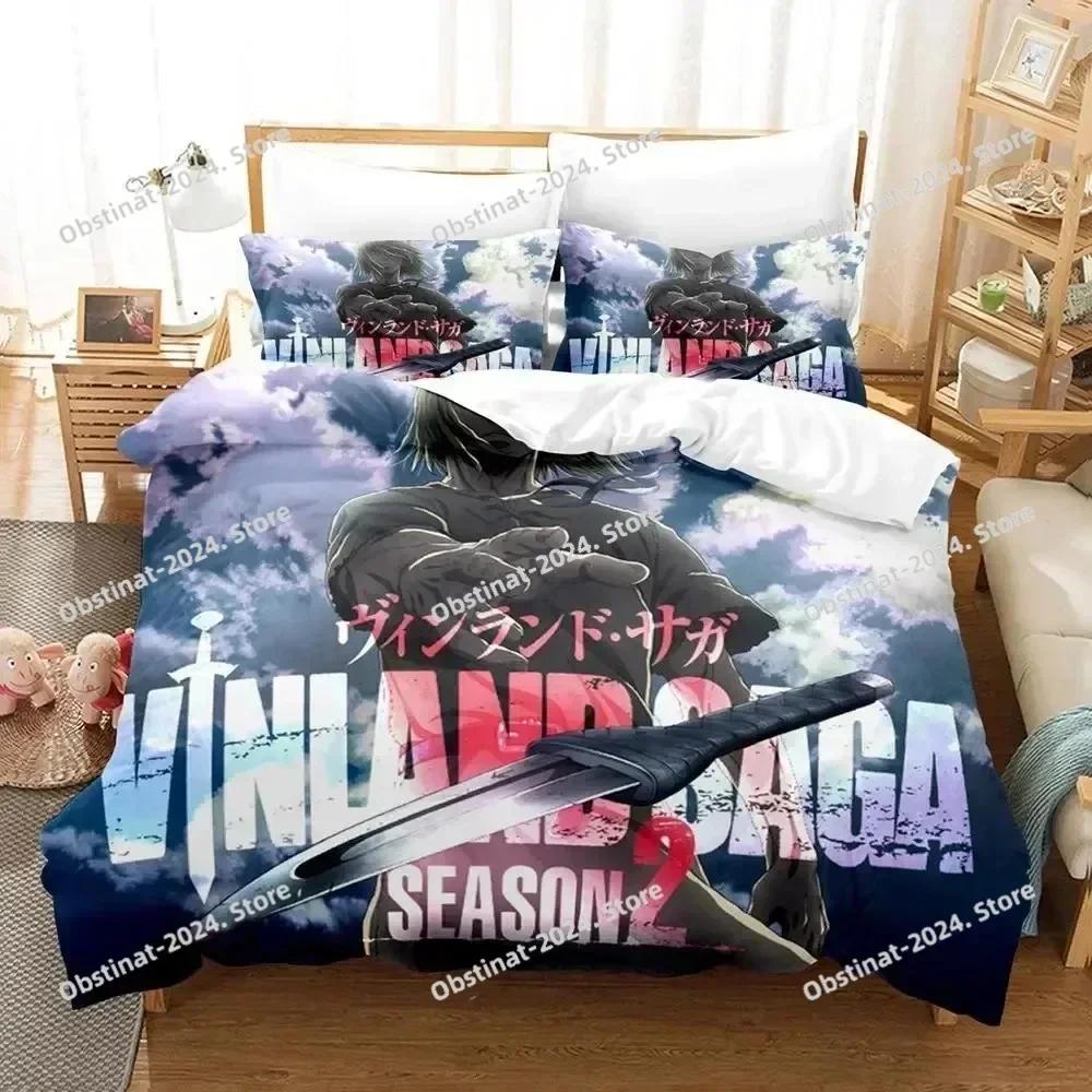 Anime Vinland Saga Beddengoedset Dekbedovertrek Bedset Dekbedovertrek Kussensloop Dekbed King Queen Maat Jongens Volwassenen Beddengoedset