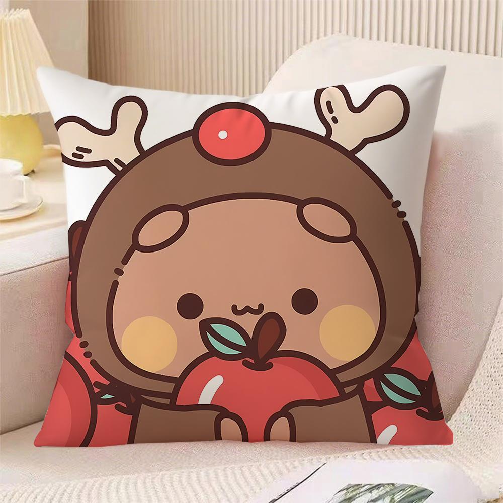 1pcs Cute Bubu & Dudu Christmas Pillow Covers , Suitable for bedroom sofa decoration single-sided printing without pillow core.