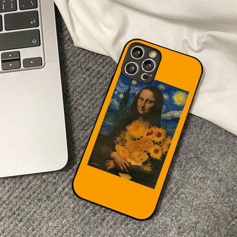 Mona Lisa David Statue Abstract Art Phone Case for iPhone 11 12 13 mini pro XS MAX 8 7 6 6S Plus X 5S SE 2020 XR cover