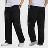 Men's Thin Spring/Summer Casual Pants - Large, Loose, Pure Cotton, Elastic Waist, Straight-Fit, Middle-Aged Style
