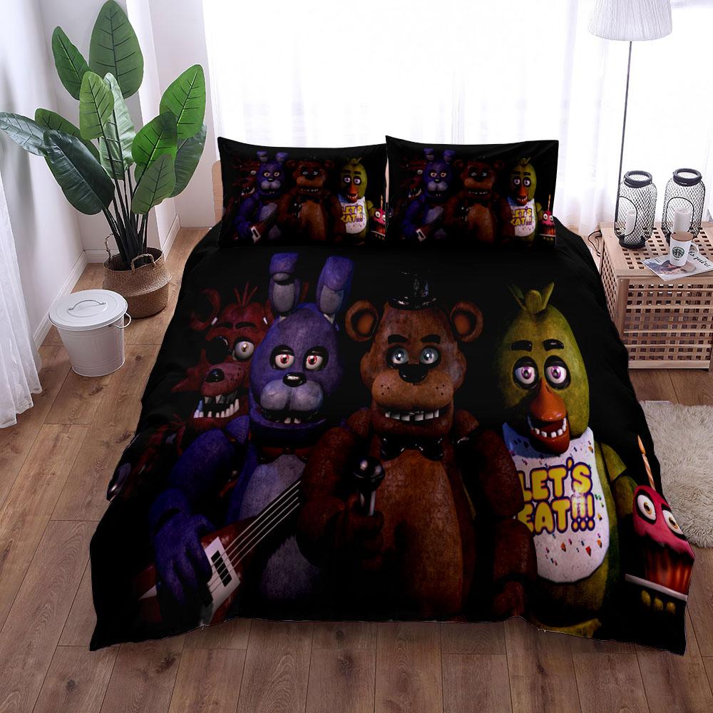 Friday Night Bear Duvet Cover Set King Queen Double Full Twin Single Size Bed Linen Set