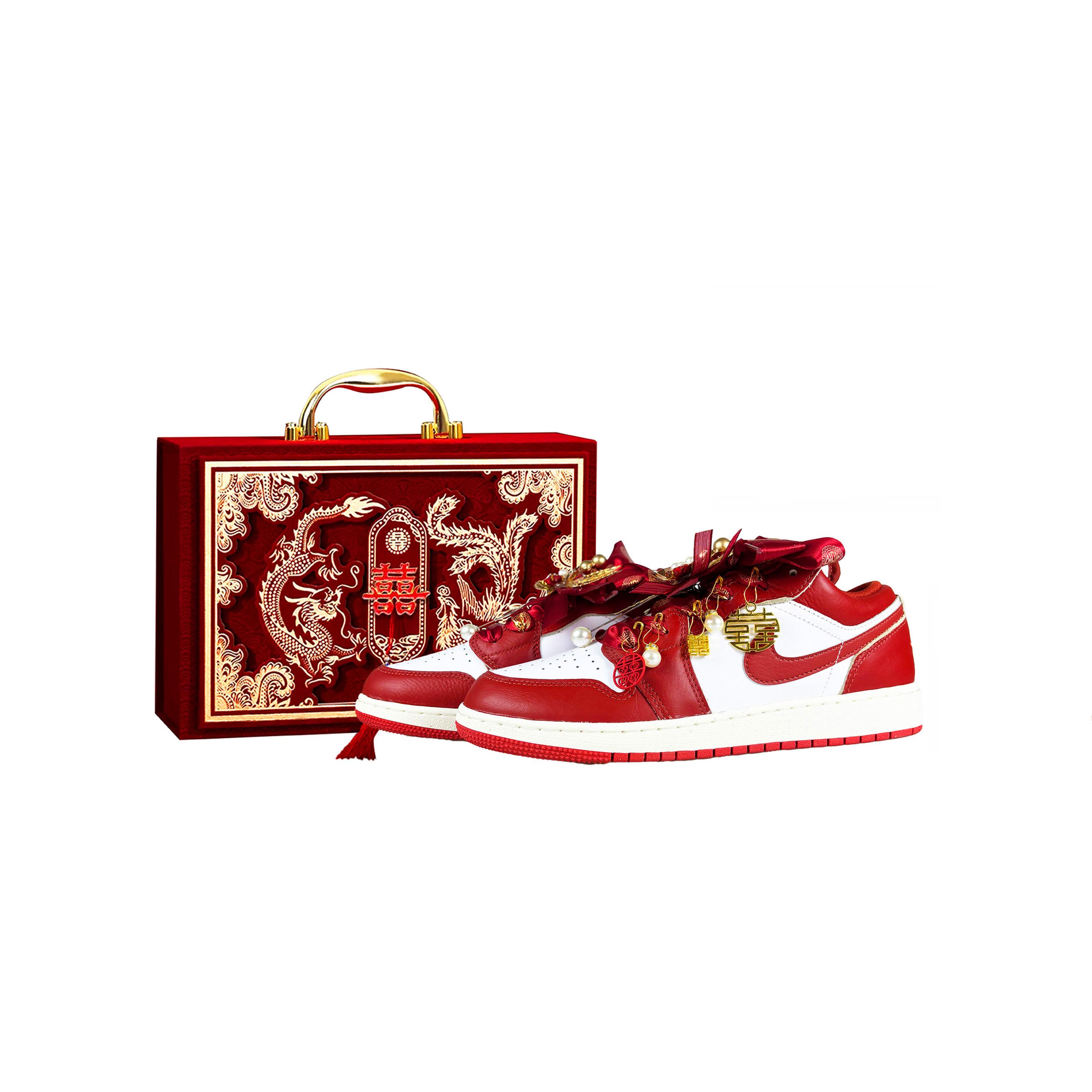 

Jordan Air Jordan 1 GS Blooming Twin Flowers Slip Resistant Abrasion Resistant Low top Vintage Basketball Shoes Women s FJ3465-160(Team1274-S-BOX) 35.5